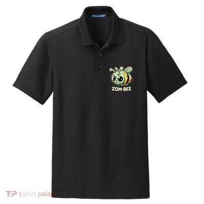 Zombee Adorably Creepy Zombie Bee Cartoon Halloween Dry Zone Grid Polo