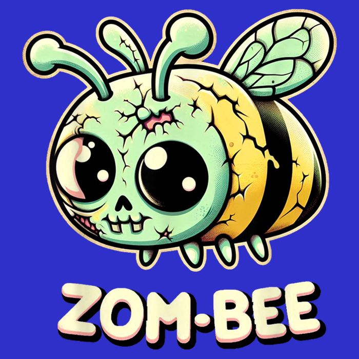 Zombee Adorably Creepy Zombie Bee Cartoon Halloween 16 in Basic Backpack