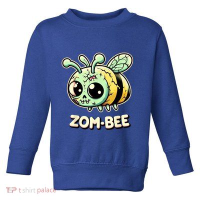 Zombee Adorably Creepy Zombie Bee Cartoon Halloween Toddler Sweatshirt
