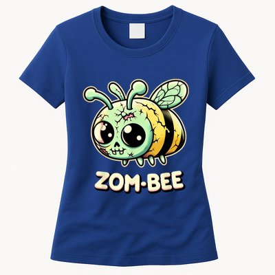 Zombee Adorably Creepy Zombie Bee Cartoon Halloween Womens T-Shirt