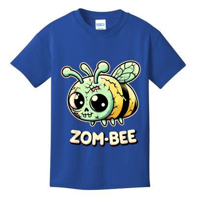 Zombee Adorably Creepy Zombie Bee Cartoon Halloween Kids T-Shirt