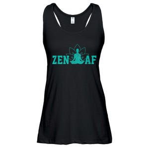 Zen AF Funny Buddhism Meditation Buddha Gift Yoga Ladies Essential Flowy Tank