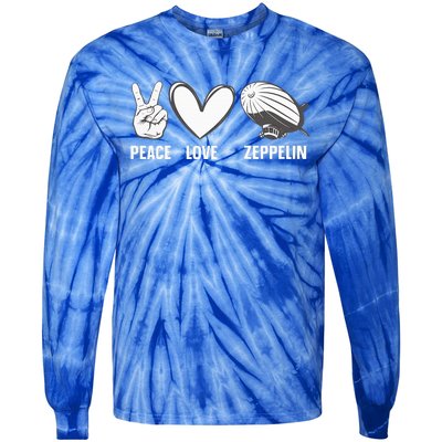 Zeppelin Art For Airship Air Dirigible Zeppelin Tie-Dye Long Sleeve Shirt