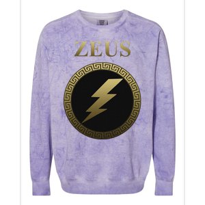 Zeus Ancient Greek God Thunderbolt Colorblast Crewneck Sweatshirt