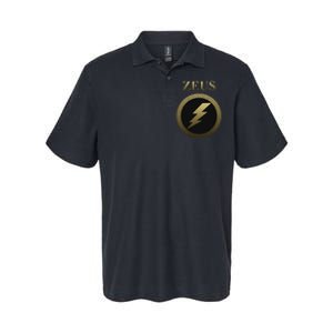 Zeus Ancient Greek God Thunderbolt Softstyle Adult Sport Polo