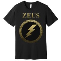 Zeus Ancient Greek God Thunderbolt Premium T-Shirt