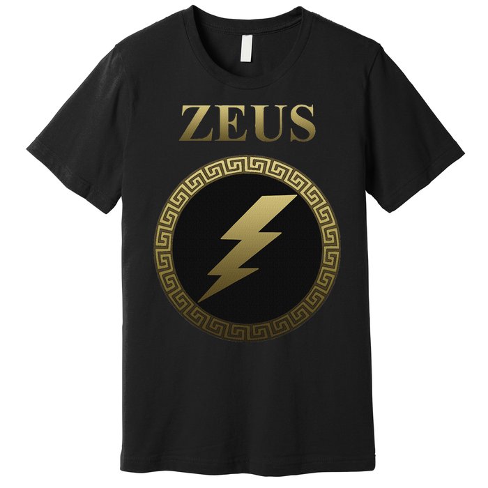 Zeus Ancient Greek God Thunderbolt Premium T-Shirt