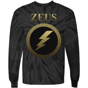 Zeus Ancient Greek God Thunderbolt Tie-Dye Long Sleeve Shirt