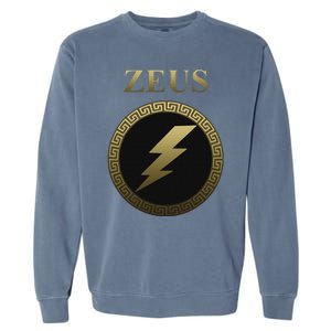 Zeus Ancient Greek God Thunderbolt Garment-Dyed Sweatshirt