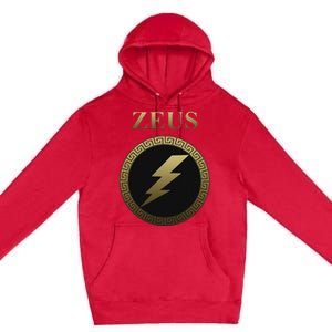 Zeus Ancient Greek God Thunderbolt Premium Pullover Hoodie