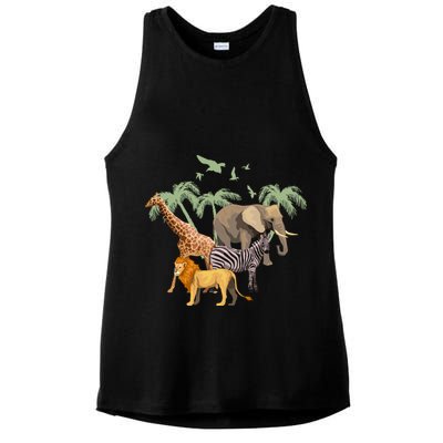 Zoo Animals Gift Zoo Gift Wildlife Gift Funny Gift Ladies PosiCharge Tri-Blend Wicking Tank