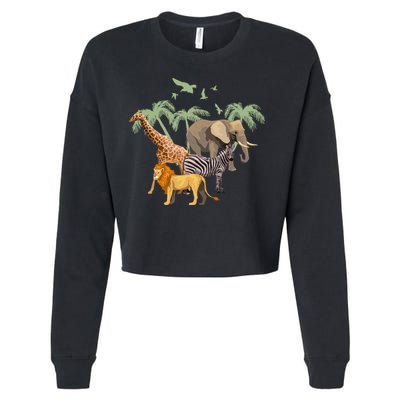 Zoo Animals Gift Zoo Gift Wildlife Gift Funny Gift Cropped Pullover Crew