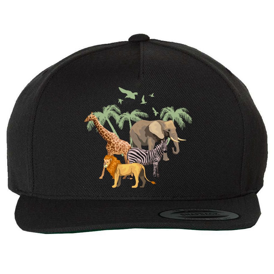 Zoo Animals Gift Zoo Gift Wildlife Gift Funny Gift Wool Snapback Cap