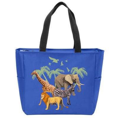 Zoo Animals Gift Zoo Gift Wildlife Gift Funny Gift Zip Tote Bag