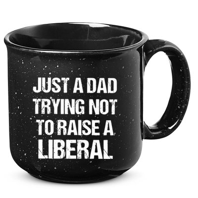 Zeek Arkham Just A Dad Trying Not To Raise A Liberal 15oz Campfire Ceramic Mug
