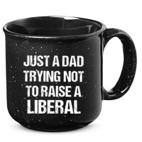 Zeek Arkham Just A Dad Trying Not To Raise A Liberal 15oz Campfire Ceramic Mug