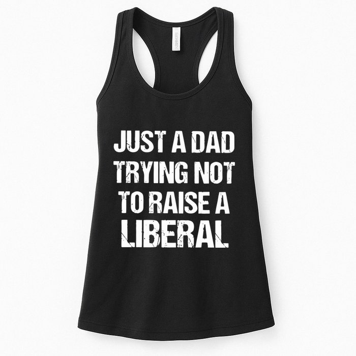 Zeek Arkham Just A Dad Trying Not To Raise A Liberal Womens Tank Top