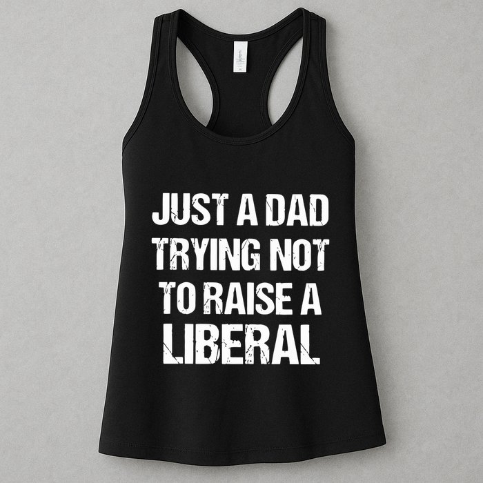 Zeek Arkham Just A Dad Trying Not To Raise A Liberal Womens Tank Top