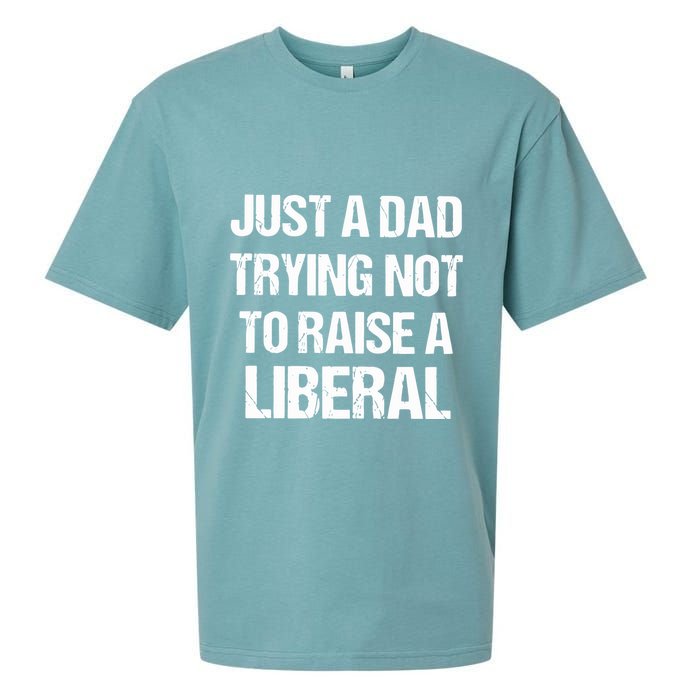 Zeek Arkham Just A Dad Trying Not To Raise A Liberal Sueded Cloud Jersey T-Shirt