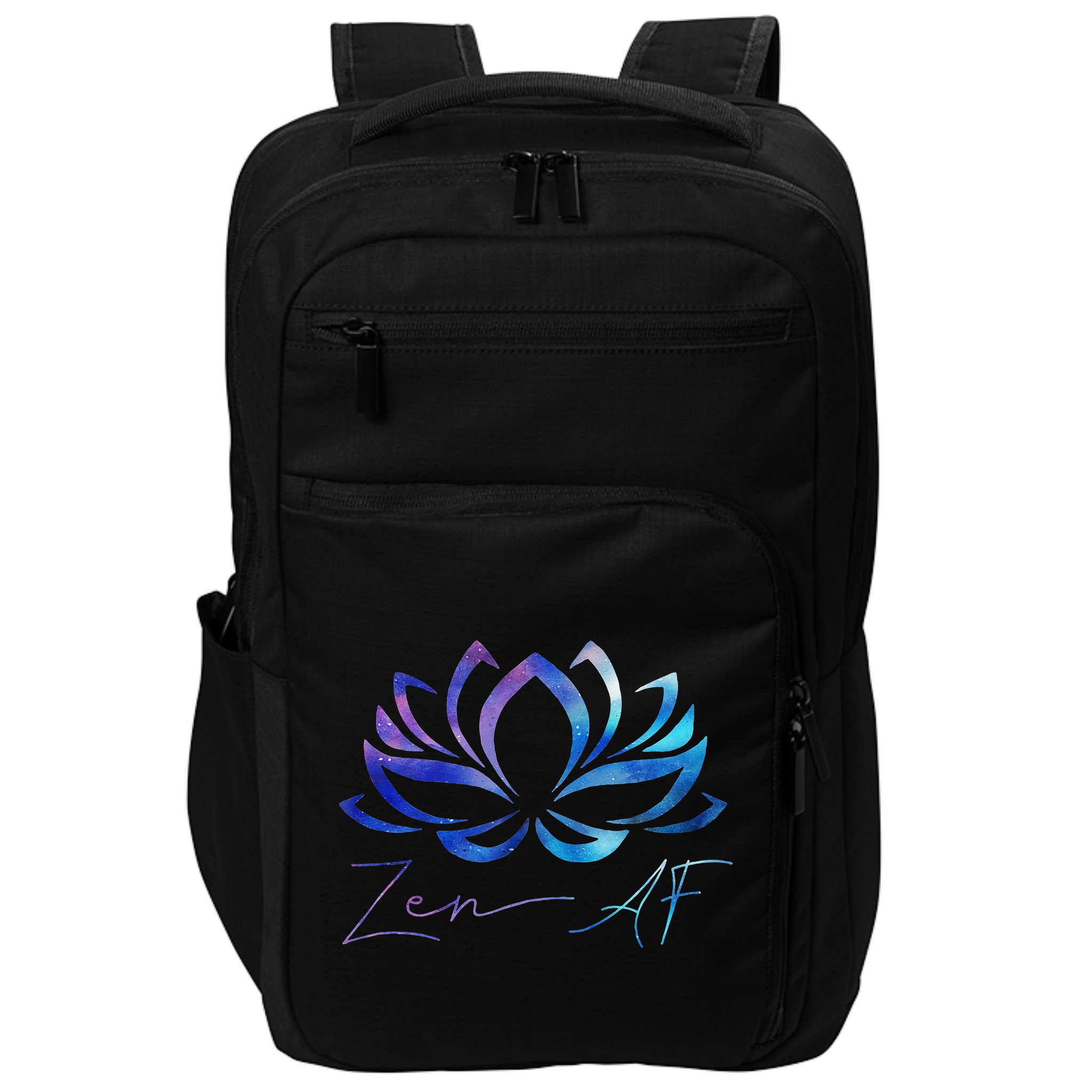 Zen AF Lotus Flower Funny Gift Yoga Clothes Spiritual Gifts Impact Tech Backpack