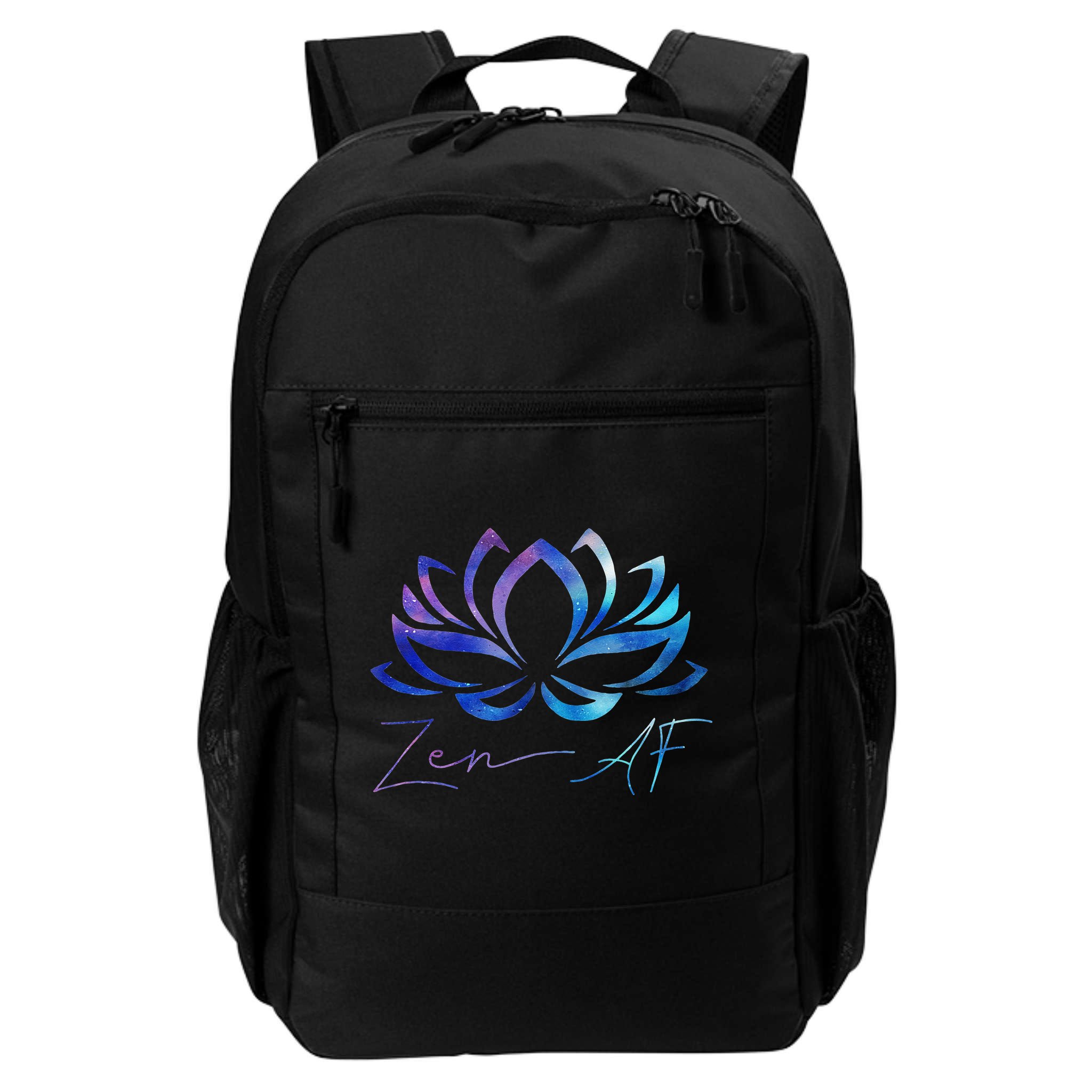 Zen AF Lotus Flower Funny Gift Yoga Clothes Spiritual Gifts Backpack