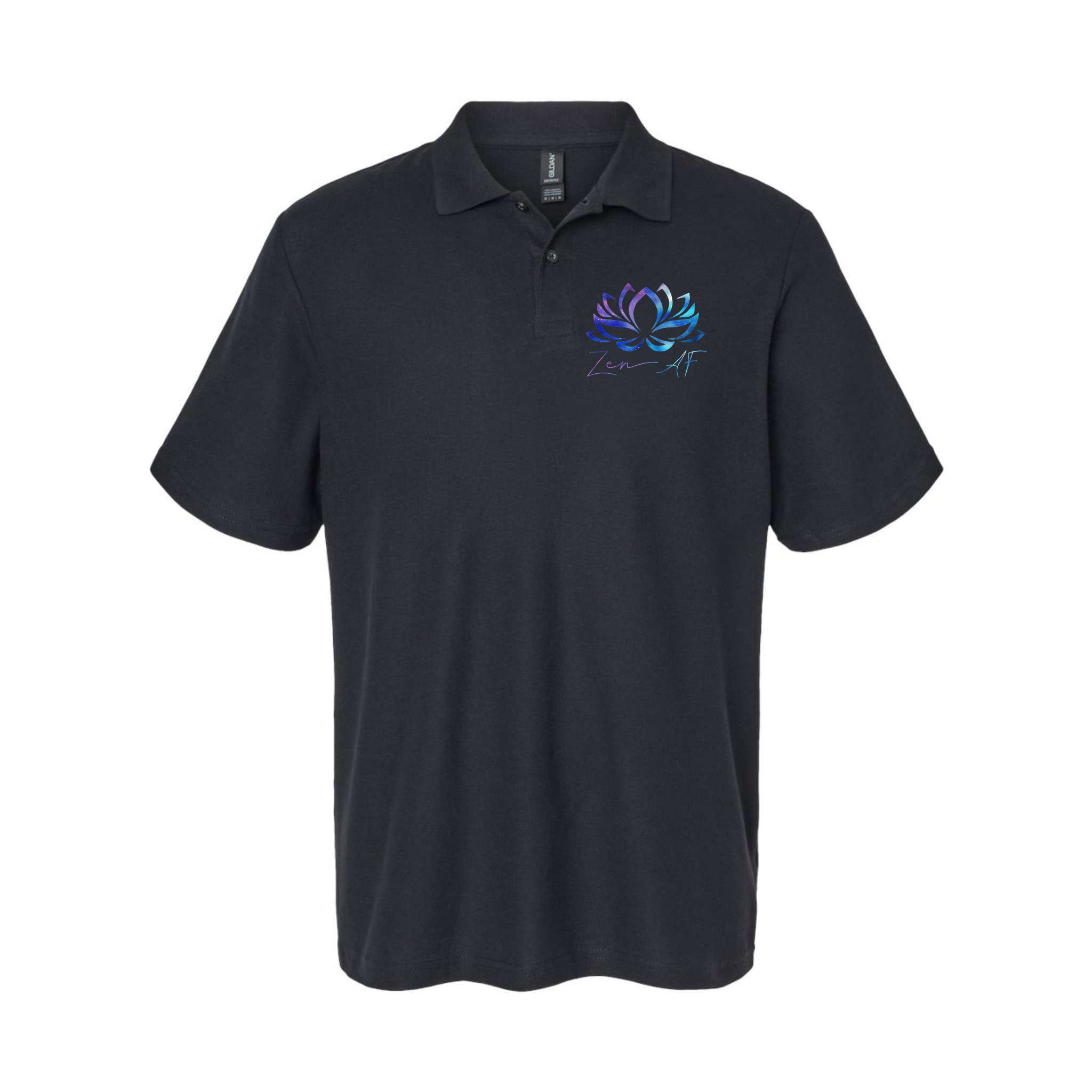 Zen AF Lotus Flower Funny Gift Yoga Clothes Spiritual Gifts Polo