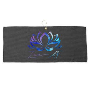 Zen AF Lotus Flower Funny Gift Yoga Clothes Spiritual Gifts Large Microfiber Waffle Golf Towel