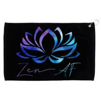 Zen AF Lotus Flower Funny Gift Yoga Clothes Spiritual Gifts Grommeted Golf Towel