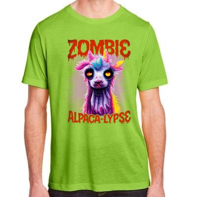 Zombie Alpaca Lypse Halloween Llama Spooky Costumes Graphic Plus Size Adult ChromaSoft Performance T-Shirt