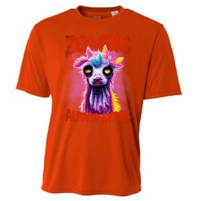 Zombie Alpaca Lypse Halloween Llama Spooky Costumes Graphic Plus Size Cooling Performance Crew T-Shirt