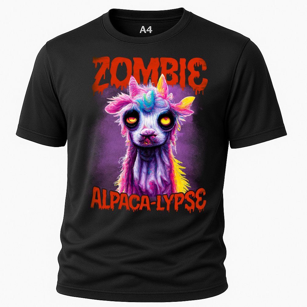 Zombie Alpaca Lypse Halloween Llama Spooky Costumes Graphic Plus Size Performance Shirt