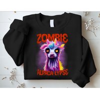 Zombie Alpaca Lypse Halloween Llama Spooky Costumes Graphic Plus Size Sweatshirt