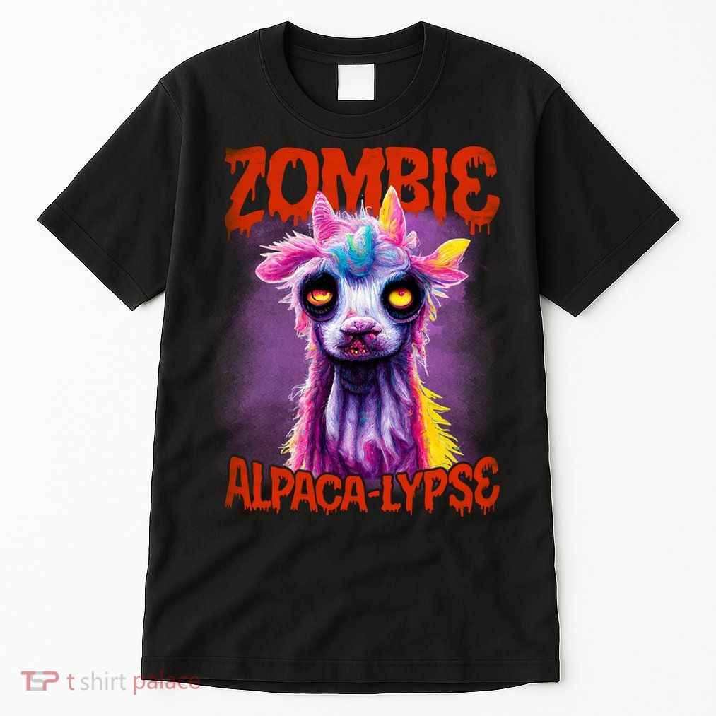 Zombie Alpaca Lypse Halloween Llama Spooky Costumes Graphic Plus Size Tall T-Shirt