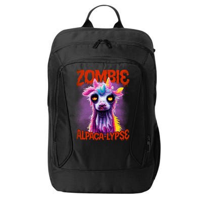 Zombie Alpaca Lypse Halloween Llama Spooky Costumes Graphic Plus Size City Backpack