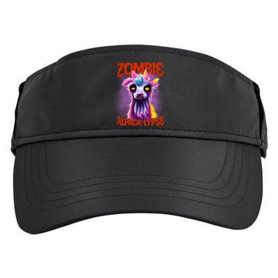 Zombie Alpaca Lypse Halloween Llama Spooky Costumes Graphic Plus Size Adult Drive Performance Visor