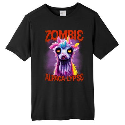 Zombie Alpaca Lypse Halloween Llama Spooky Costumes Graphic Plus Size Tall Fusion ChromaSoft Performance T-Shirt