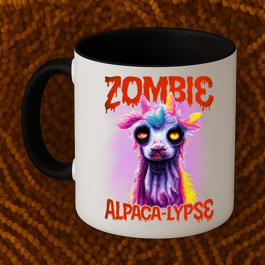 Zombie Alpaca Lypse Halloween Llama Spooky Costumes Graphic Plus Size Mug