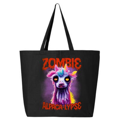 Zombie Alpaca Lypse Halloween Llama Spooky Costumes Graphic Plus Size 25L Jumbo Tote