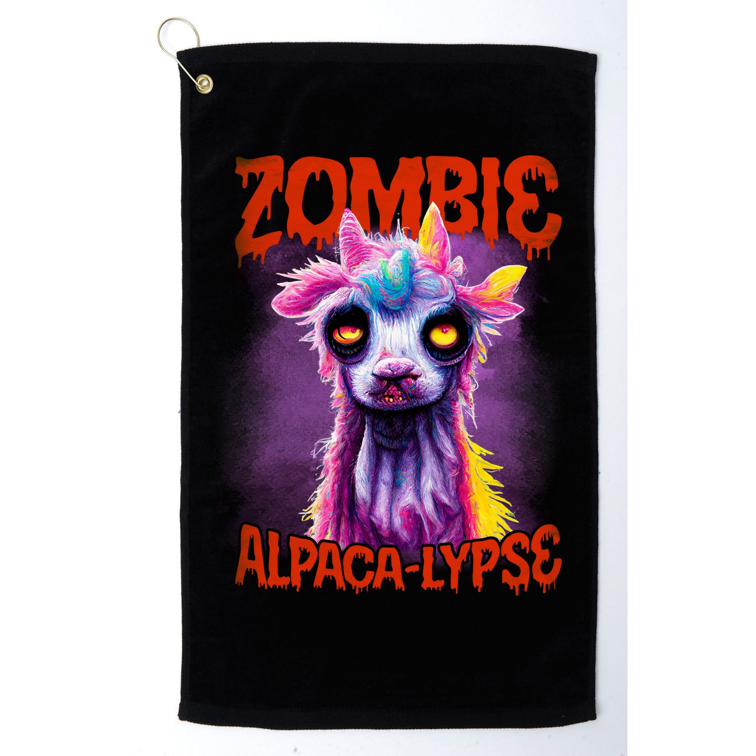 Zombie Alpaca Lypse Halloween Llama Spooky Costumes Graphic Plus Size Golf Towel