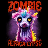 Zombie Alpaca Lypse Halloween Llama Spooky Costumes Graphic Plus Size Zip Tote Bag