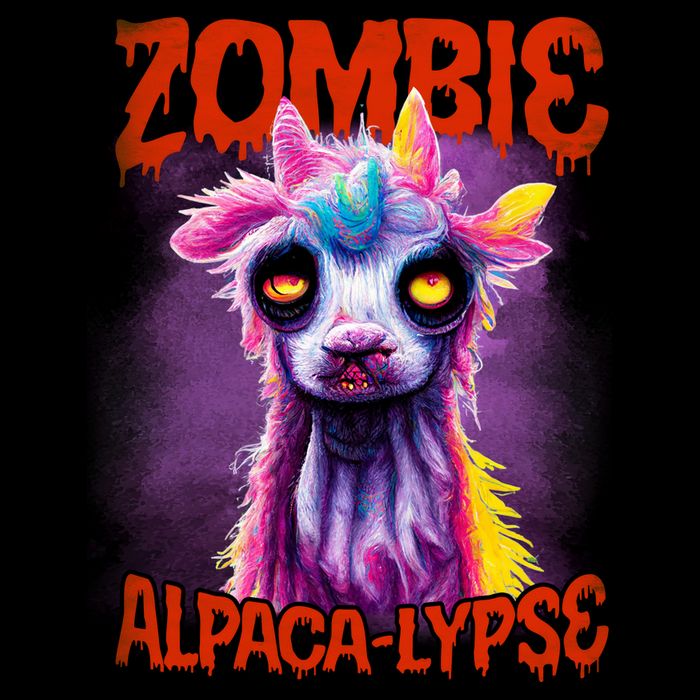 Zombie Alpaca Lypse Halloween Llama Spooky Costumes Graphic Plus Size Zip Tote Bag