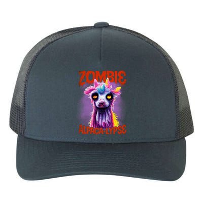 Zombie Alpaca Lypse Halloween Llama Spooky Costumes Graphic Plus Size Yupoong Adult 5-Panel Trucker Hat