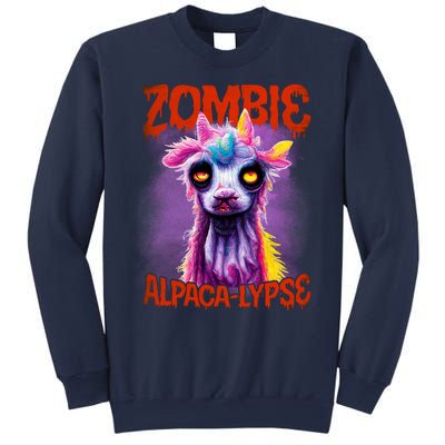 Zombie Alpaca Lypse Halloween Llama Spooky Costumes Graphic Plus Size Sweatshirt