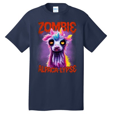 Zombie Alpaca Lypse Halloween Llama Spooky Costumes Graphic Plus Size Tall T-Shirt