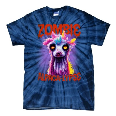 Zombie Alpaca Lypse Halloween Llama Spooky Costumes Graphic Plus Size Tie-Dye T-Shirt