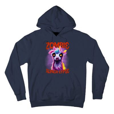 Zombie Alpaca Lypse Halloween Llama Spooky Costumes Graphic Plus Size Tall Hoodie