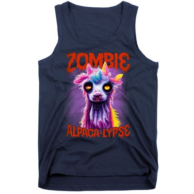 Zombie Alpaca Lypse Halloween Llama Spooky Costumes Graphic Plus Size Tank Top