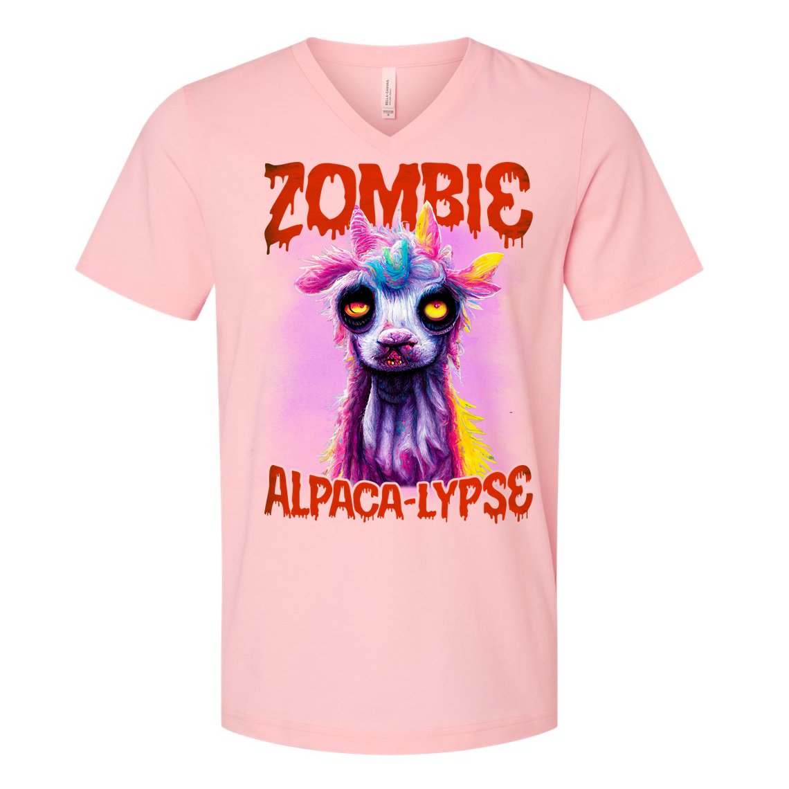 Zombie Alpaca Lypse Halloween Llama Spooky Costumes Graphic Plus Size V-Neck T-Shirt