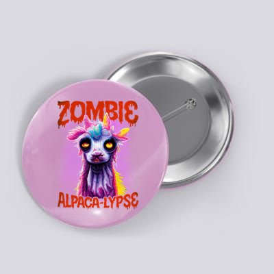 Zombie Alpaca Lypse Halloween Llama Spooky Costumes Graphic Plus Size Button