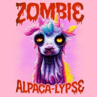 Zombie Alpaca Lypse Halloween Llama Spooky Costumes Graphic Plus Size Women's Long Sleeve Flannel Pajama Set 